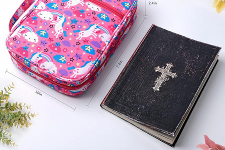 Bible Cover for Women,Bible Cases,Book Cover,Bible Bags Floral Pattern with Handle Fits for Standard Size Bible